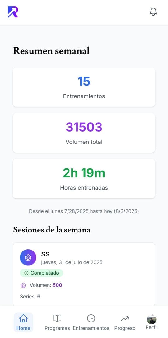 Dashboard - App Móvil Rutify